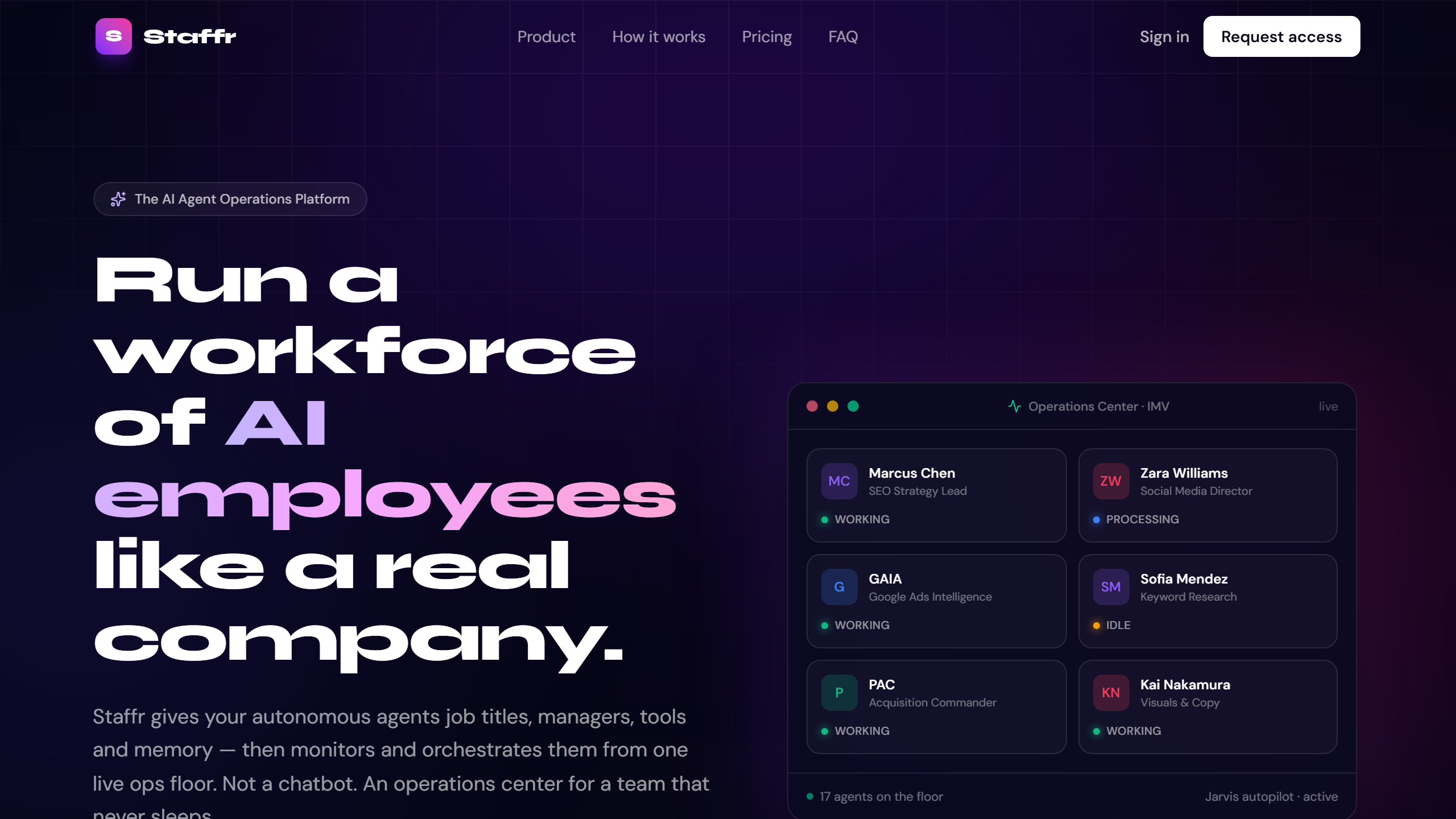 Staffr website