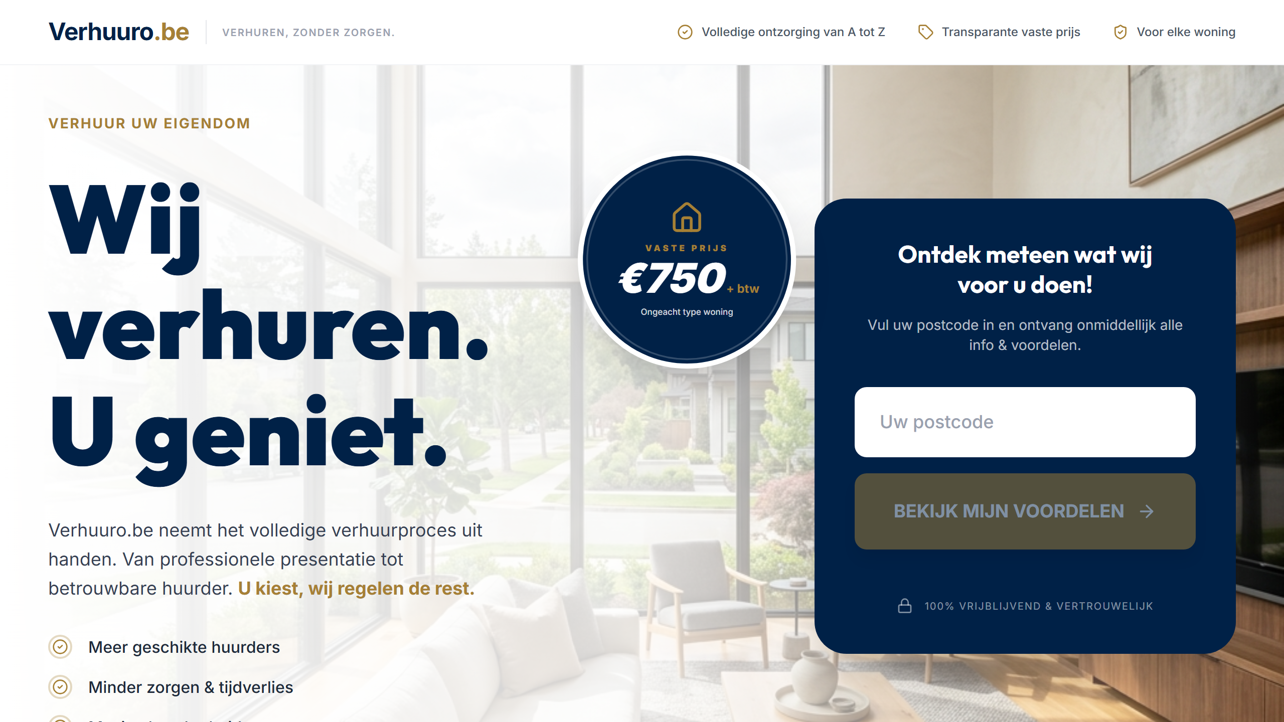 Verhuuro website